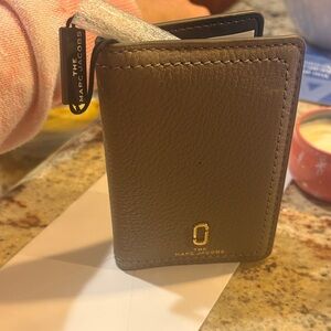 Marc Jacobs Khaki Leather Card Holder